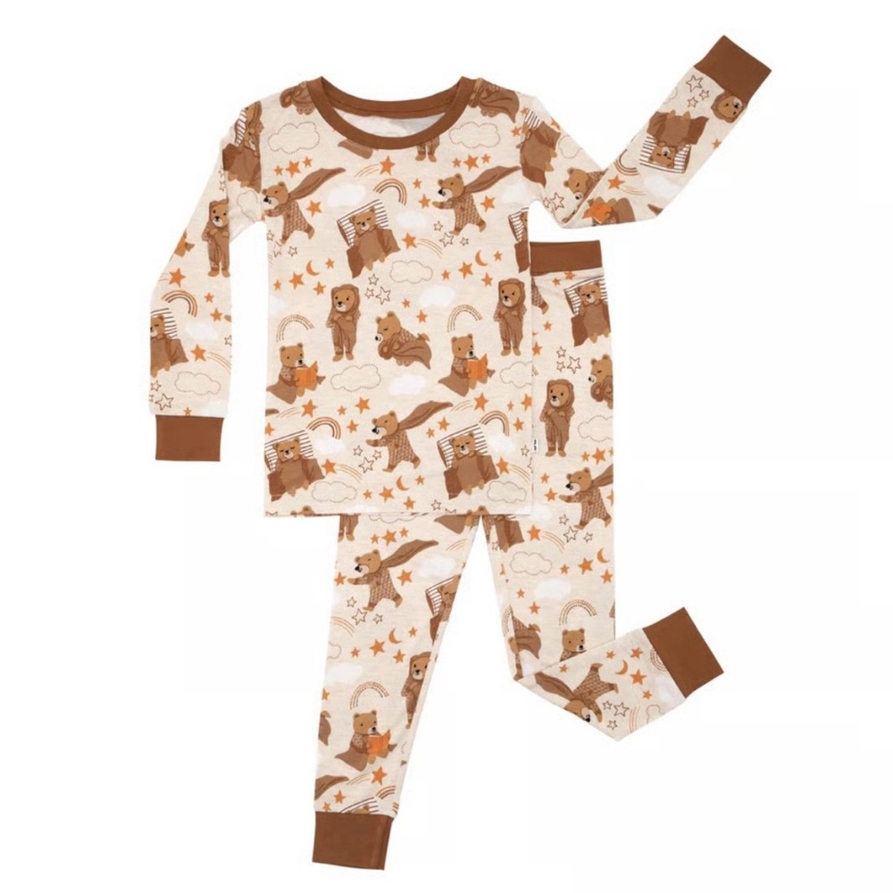 Little Sleepies size 5-6 Beary Sleepy Two-Piece Pajama Set
